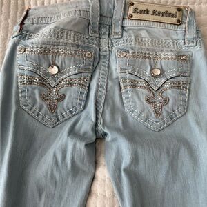 Rock Revival Light Blue Embellished Women's Jeans